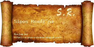 Sipos Roxána névjegykártya